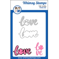 Whimsy Stamps - Love Paw Word Die set