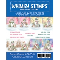 Whimsy Stamps - Quick Card Fronts -  Snowball Friends 