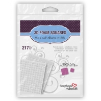 Scrapbook Adhesives 3D Foam Squares White Mix - 217 stuks