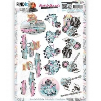 Yvonne Creations - Back to the fifties - 3D knipvel - Drive Inn