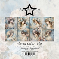 Paper Favourites - Vintage Ladies - Blue 15x15cm