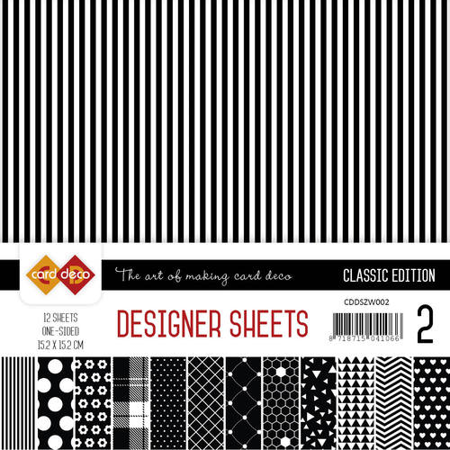 Card Deco - Designer Sheets - Classic Edition - zwart