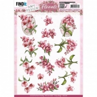 Amy Design - Pink Florals - 3D knipvel - Orchids