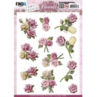 Amy Design - Pink Florals - 3D Push Out  - Roses