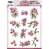 Amy Design - Pink Florals - 3D Push Out  - Orchids