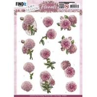 Amy Design - Pink Florals - 3D Push Out  - Dahlia