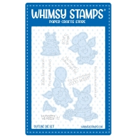 Whimsy Stamps - Piggies Crushed it Outlines Die Set