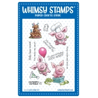 Whimsy Stamps - Piggies Crushed It Clear Stamps