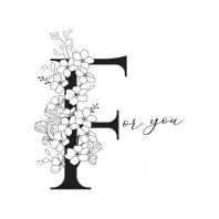 Spellbinders - Betterpress Floral F and Sentiment 