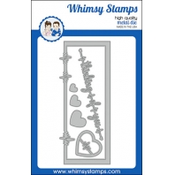Whimsy Stamps - Slimline Heartbeats Die Set