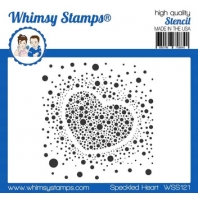 Whimsy Stamps - Speckled Heart Stencil