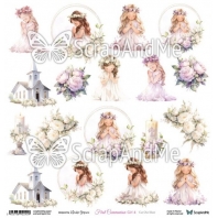 ScrapAndMe First Communion Girl 4 Cut Out Sheet