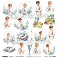 ScrapAndMe First Communion Boy 3 Cut Out Sheet