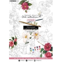 Studio Light Coloring paper pad 10x2 flowers Essentials nr 159
