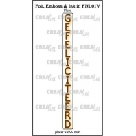 Creaties - Foil  Plate verticaal - Gefeliciteerd 