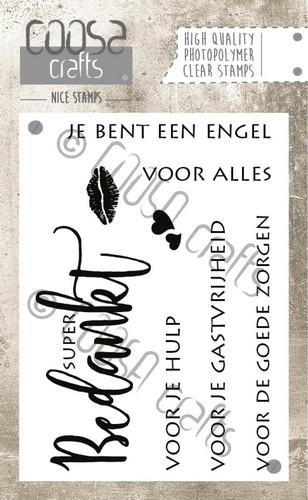 Coosa Crafts clearstamps A7 - Bedankt