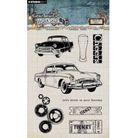 Studio Light Clear Stamp Beer & Cars Gearhead's Workshop nr 674