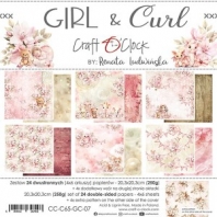 CraftOClock - Girl & Curl - 20,3x20,3cm