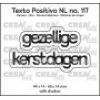 Crealies Texto positivo Gezellige Kerstdagen-NL