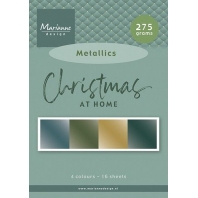 Marianne Design Paperpad Christmas at home - metallics A5