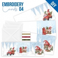 Embroidery Cards 04 - Gnomes for Christmas