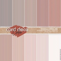 Card Deco Color - Paperpack Stripes - Red A4