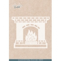 Card Deco Card Stencil - Fireplace