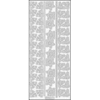 Starform Stickers - Kersthoekjes zilver 8522