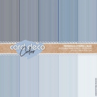 Card Deco Color Paperpack Stripes - Blue A4