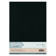 Card Deco Essentials - Linnenkarton A4 - Zwart 31 - 10 stuks
