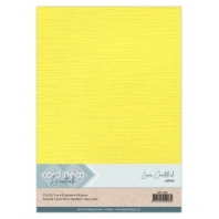 Card Deco Essentials - Linnenkarton A4 - Geel 04 - 10 stuks