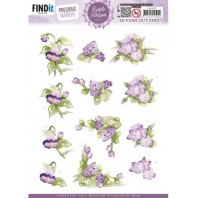 Precious Marieke - Purple Blossom - 3D Push Out - Violet