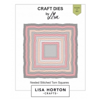 Lisa Horton - Crafts - Nested Stitched Torn Squares