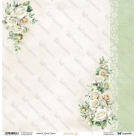 ScrapAndMe - Designpapier - White Roses 09 - 30,5x30,5cm 
