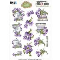  Amy Design - Tulip Dreams - 3D Push Out - Purple Tulips 