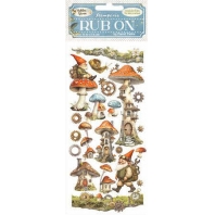 Stamperia Romantic Collection - Hidden Grove - Rub On  Mushrooms