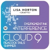 Lisa Horton - Dye/Pigment Ink Interference - Cloud 9 - Peacock Tails Shimmer