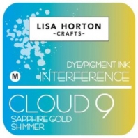 Lisa Horton - Dye/Pigment Ink Interference - Cloud 9 - Sapphire Gold Shimmer 