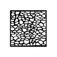 Stamperia - Silent Sea - Village Thick Stencil 12x12cm Stones Pattern