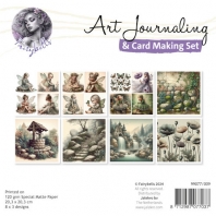 Art Journaling & Card Making Set Fairies groen-lila-zalm