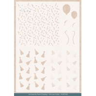 Card Deco Mix Media Stencil Teddy Party