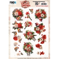 Yvonne Creations - Floral Christmas - 3D knipvel - Floral Vase