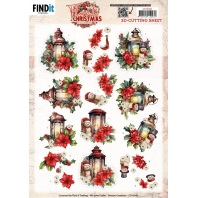 Yvonne Creations - Floral Christmas - 3D knipvel - Floral Lantern