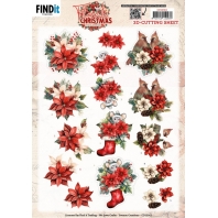 Yvonne Creations - Floral Christmas - 3D knipvel - Floral Poinsettia