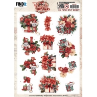 Yvonne Creations - Floral Christmas - 3D Push Out - Floral Presents