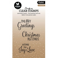 Studio Light Christmas Clear stamps - Joy & love 