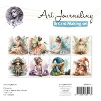 Art Journaling & Card Making Backgrounds Set Vlinders, elfjes en muziek