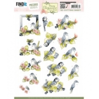 Precious Marieke - Navy ElÃ©gance - 3D Knipvel - Blue Birds 