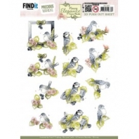 Precious Marieke - Navy ElÃ©gance - 3D Push Out -  Blue Birds