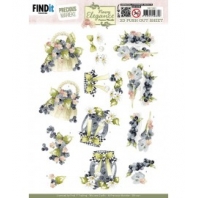 Precious Marieke - Navy ElÃ©gance - 3D Push Out - Blueberries